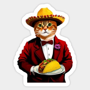 Taco Cat Provides All the Tacos Sticker